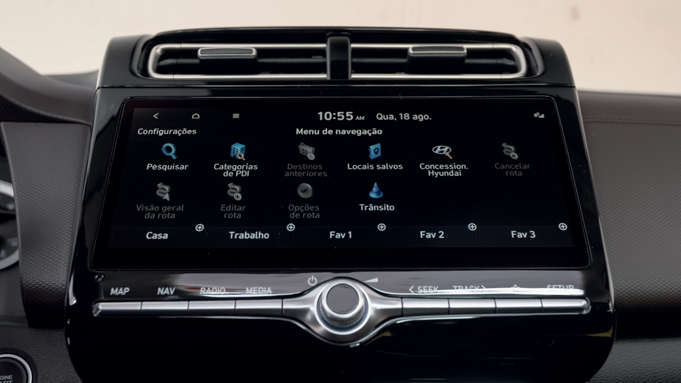 Hyundai Creta 2022 - A central multimídia Bluelink é intuitiva e rápida nas respostas — Foto: Bruno Guerreiro