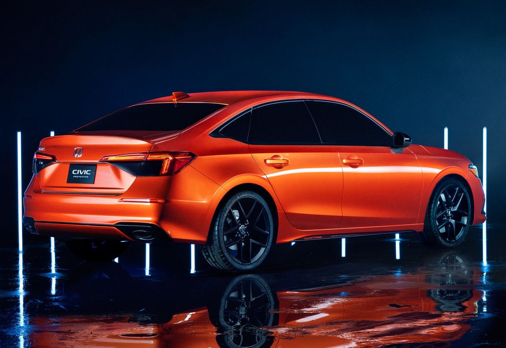 O novo Civic terá diferentes versões eletrificadas, incluindo uma híbrida plug-in — Foto: Divulgação