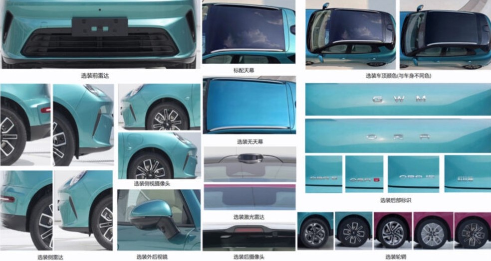 GWM Ora Cat ou Ora 5 tem rodas de 18 polegadas — Foto: Reprodução/CarNewsChina