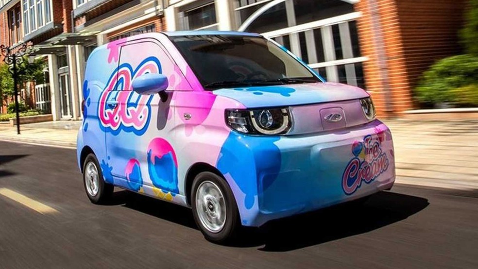 Novo Chery QQ tem duas portas e é elétrico — Foto: Divulgação