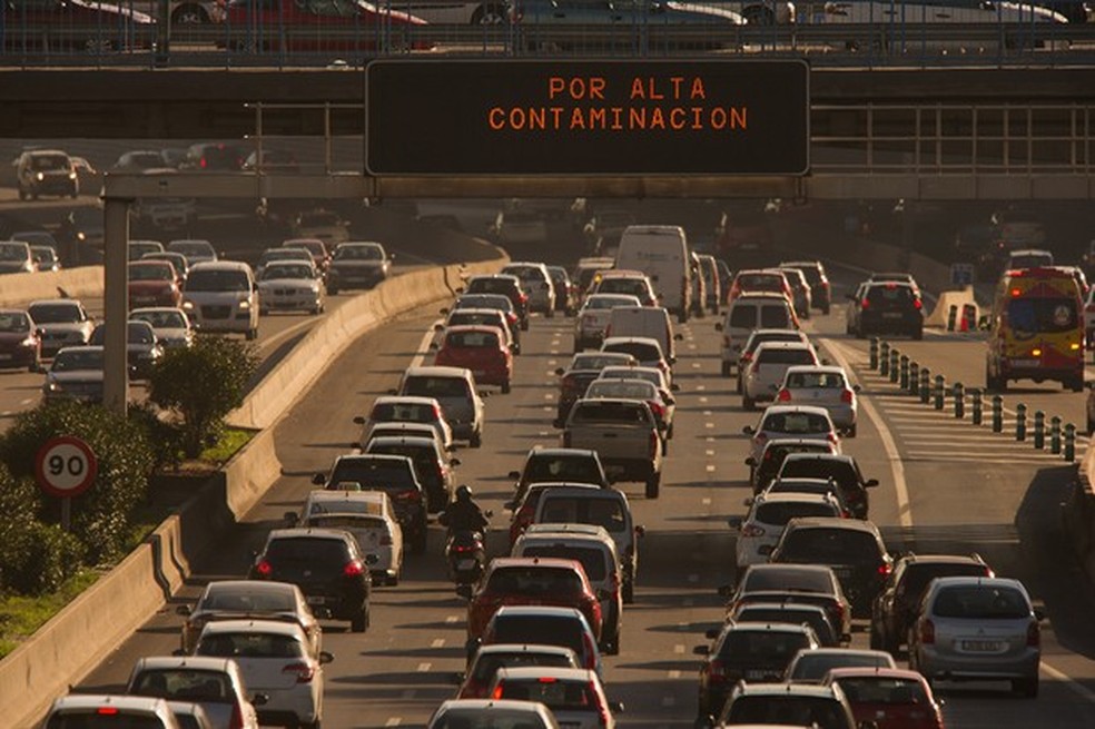 Madri é uma das cidades citadas em estudo por alta índice de poluição (Foto:Getty Images) — Foto: Auto Esporte