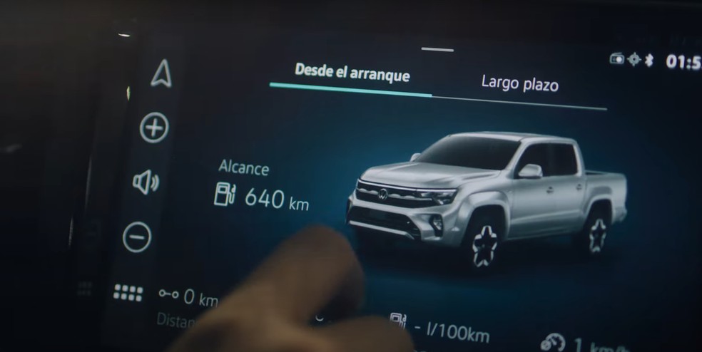 Central multimídia da nova Volkswagen Amarok será atualizada — Foto: Reprodução/Youtube