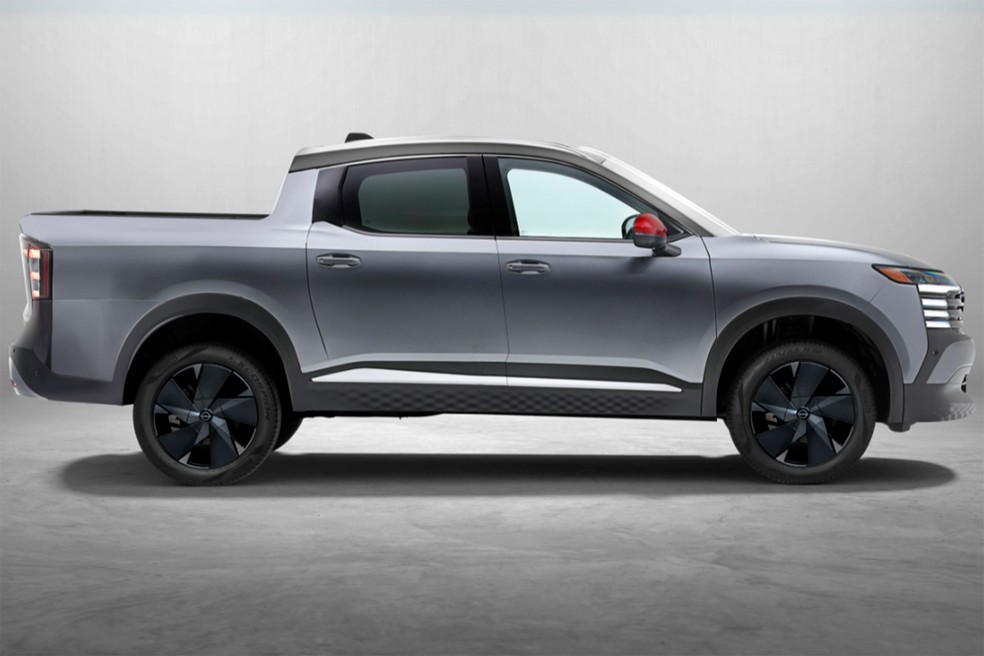 Projeção mostra como pode ser a picape intermediária da Nissan — Foto: Projeção Kleber Silva/KDesignAG