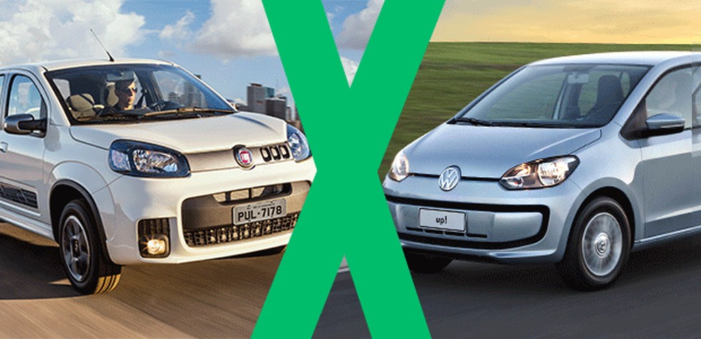 Jogo rápido: Volkswagen up! x Fiat Uno (Foto: Auto News Brasil) — Foto: Auto Esporte