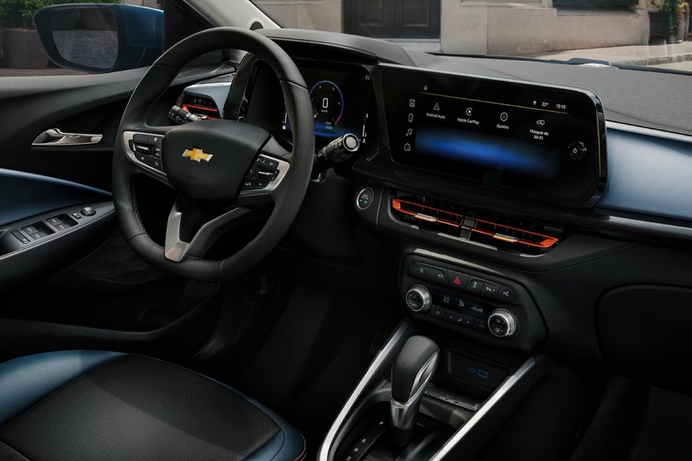 Novo Chevrolet Onix 2026 tem quadro de instrumentos digital e multimídia integrada — Foto: Divulgação