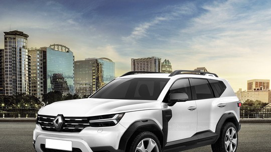 Brasileiro faz projeção do "irmão" do Renault Duster com sete lugares que irá brigar com o Jeep Compass