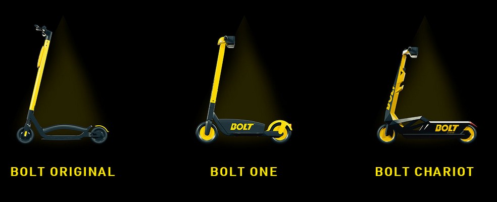 Linha de patinetes da Bolt Mobility — Foto: Bolt Mobility/Divulgação