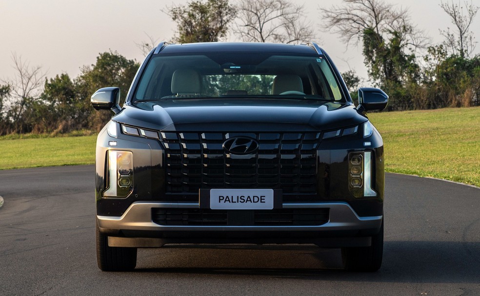 Grade e emblema escurecidos tornam desenho do Palisade mais maduro — Foto: Divulgação
