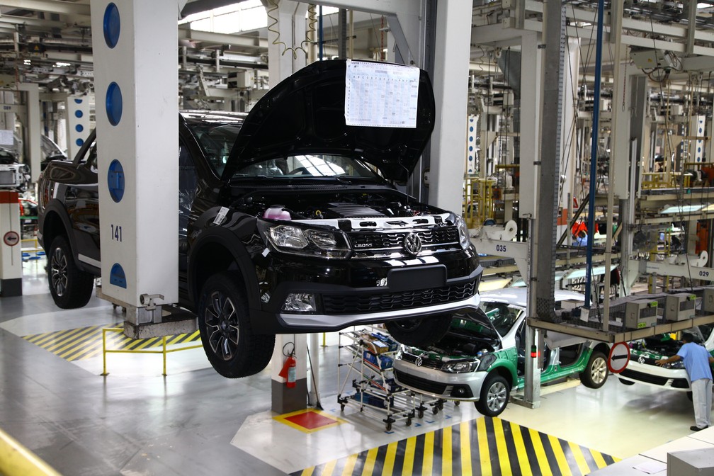 Fábrica de São Bernardo do Campo da Volkswagen produz os modelos Gol, Saveiro e Jetta — Foto: Divulgação