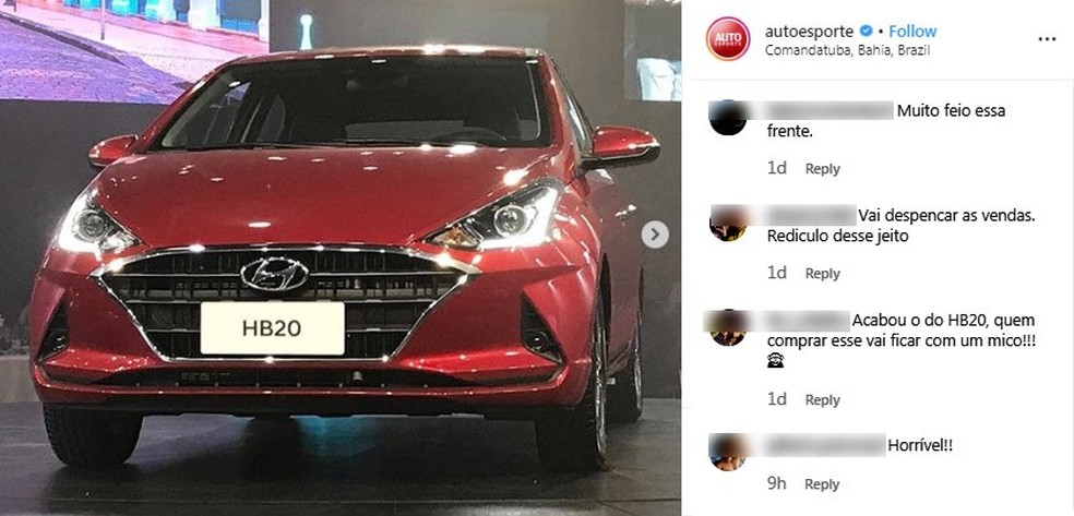 HB20 sendo "avaliado" pelos internautas (Foto: Captura de tela/Auto News Brasil) — Foto: Auto Esporte