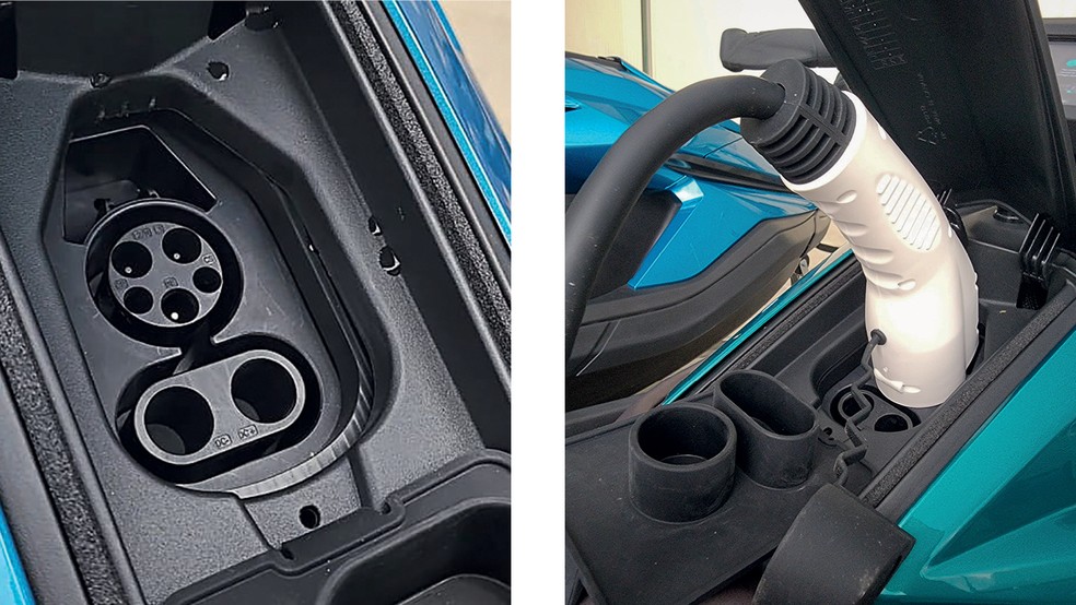 Já o plug do primeiro jet ski elétrico do mundo é o americano (Tipo 1) — Foto: André Schaun/Auto News Brasil