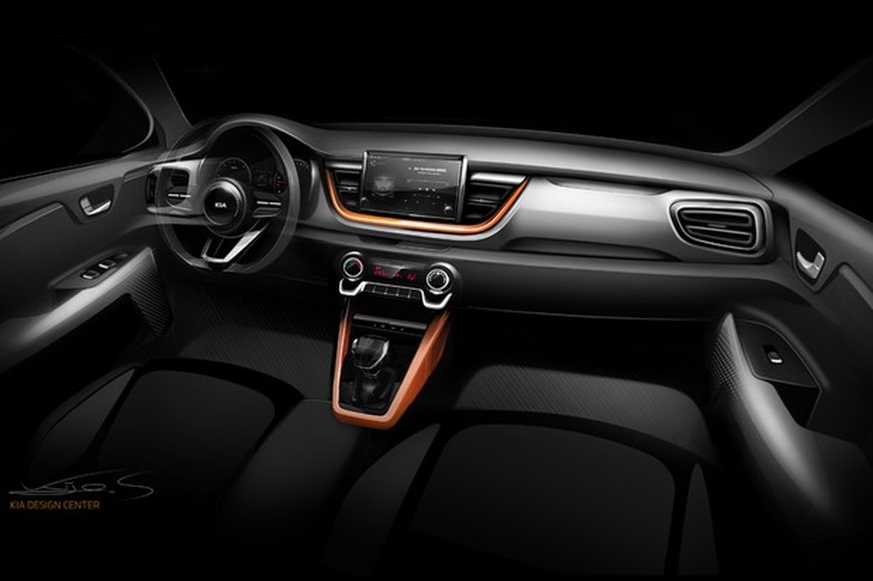 Esboço do Kia Stonic (Foto: Divulgação) — Foto: Auto Esporte
