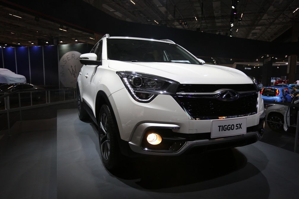 Tiggo 5X apresentado pela Chery no Salão do Automóvel 2018 — Foto: Marcelo Brandt/G1