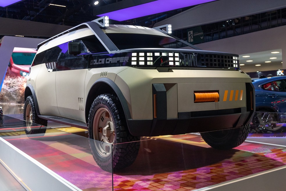 Fiat Dolce Camper está no Salão do Automóvel para antecipar toda a futura família de carros nacionais da marca no Brasil — Foto: Renato Durães/Autoesporte