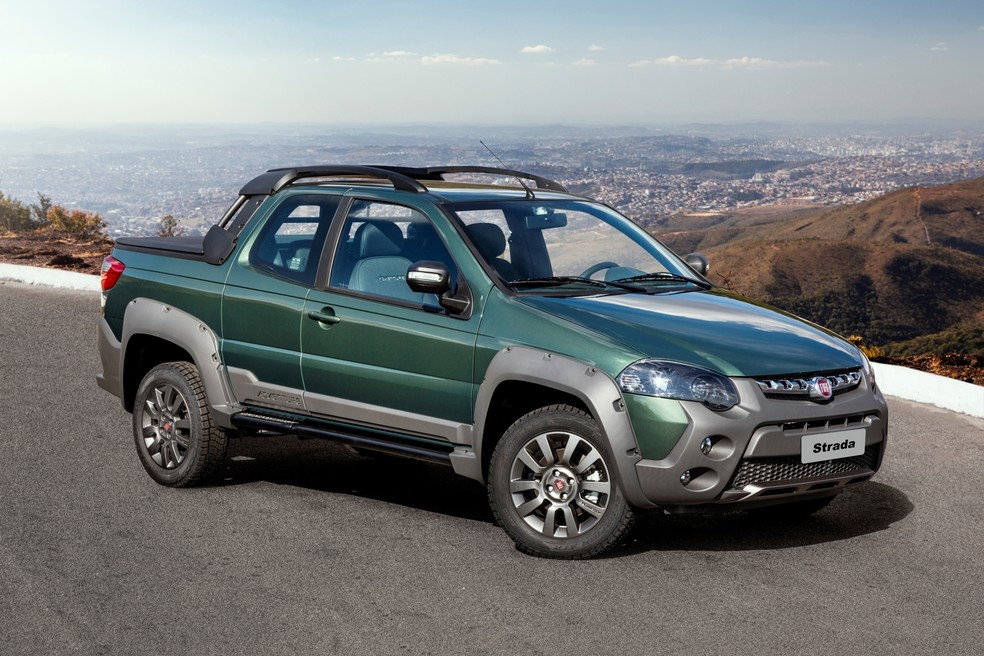 Fiat Strada Adventure tem conjunto que transmite robustez e visual com pegada aventureira — Foto: Divulgação