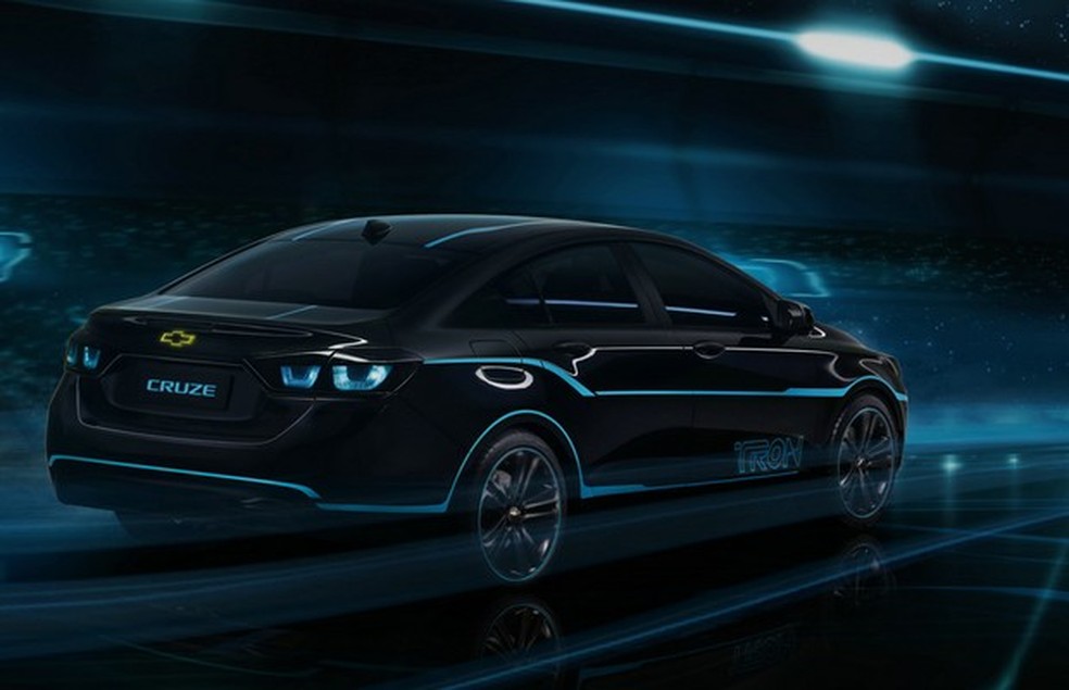 Chevrolet Cruze ganha versão inspirada no filme 'Tron: Legacy' (Foto: Divulgação) — Foto: Auto Esporte