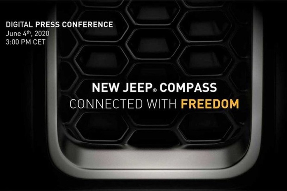 Teaser do novo Jeep Compass revela que lançamento será dia 4 de junho (Foto: Divulgação ) — Foto: Auto Esporte
