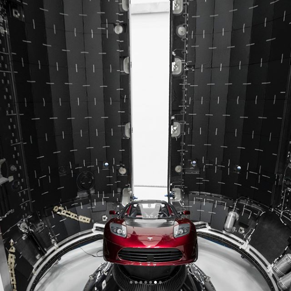 Tesla Roaster será enviado a Marte — Foto: Reprodução/Instagram