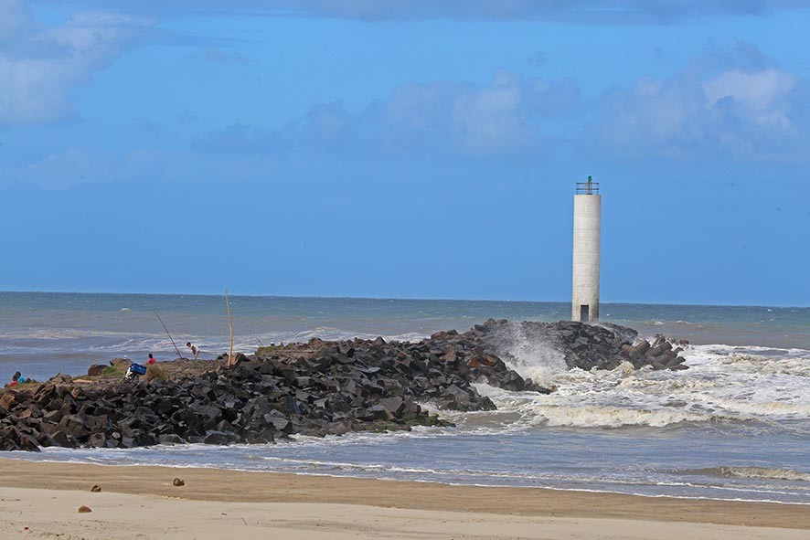 Ponta da praia em Torres (RS)