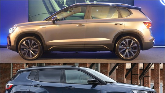 VW Taos X Jeep Compass: compare motor, espaço e equipamentos dos SUVs