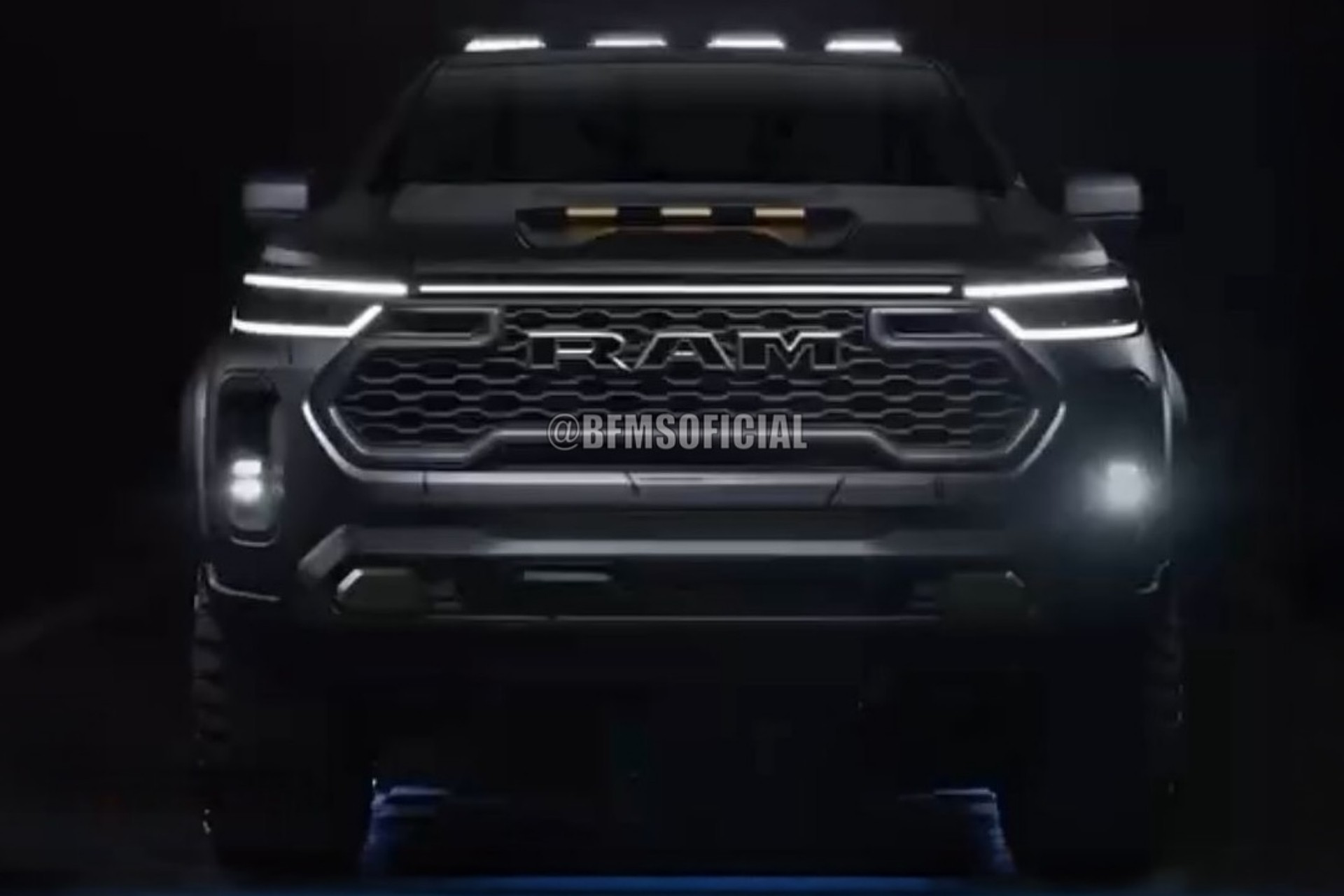 Nova picape média da Ram ganha teaser e deixa escapar série de lançamento