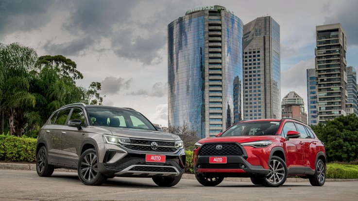 Comparativo: Volkswagen Taos Highline e Toyota Corolla Cross XRE - Parecidos, mas nem tant: equilíbrio entre eles vai até a hora das frenagens