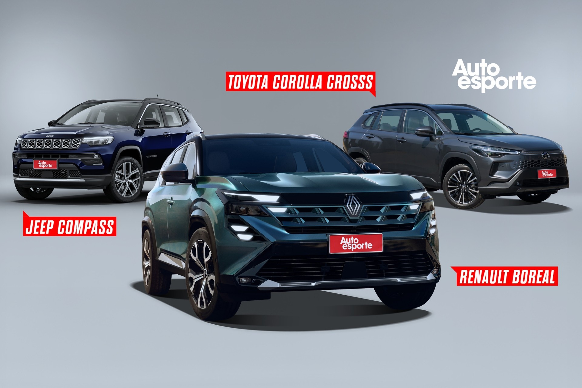 Renault Boreal: compare o SUV médio com Jeep Compass e Toyota Corolla Cross