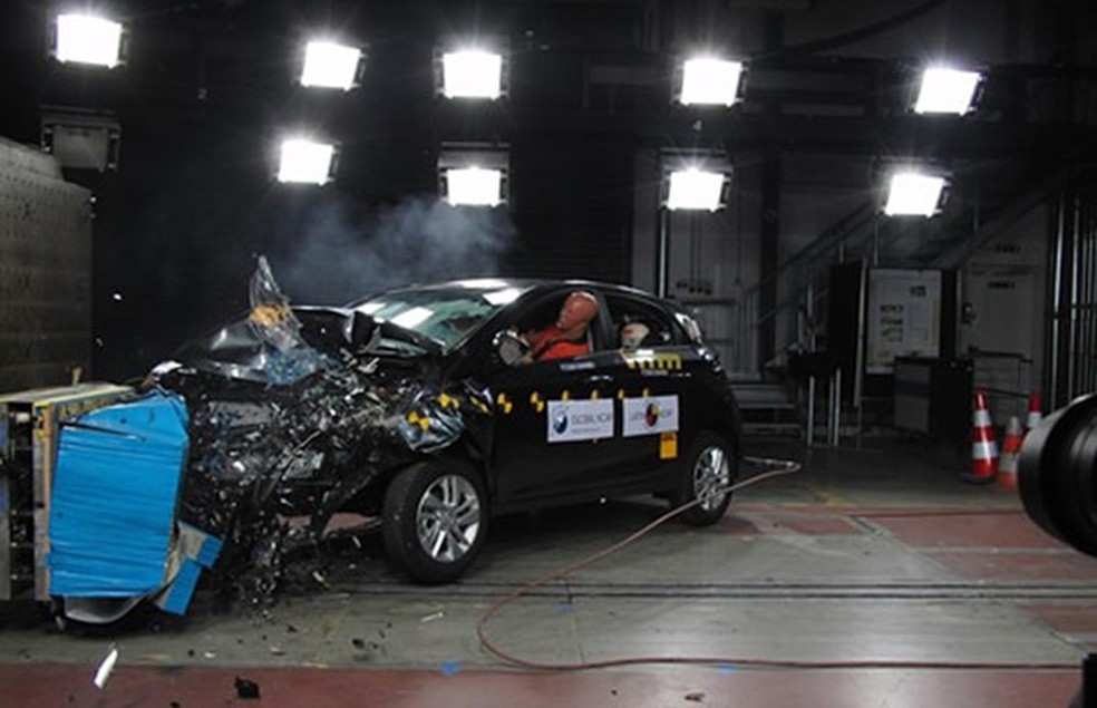 Crash test do Hyundai HB20 no Latin NCAP (Foto: Divulgação) — Foto: Auto Esporte
