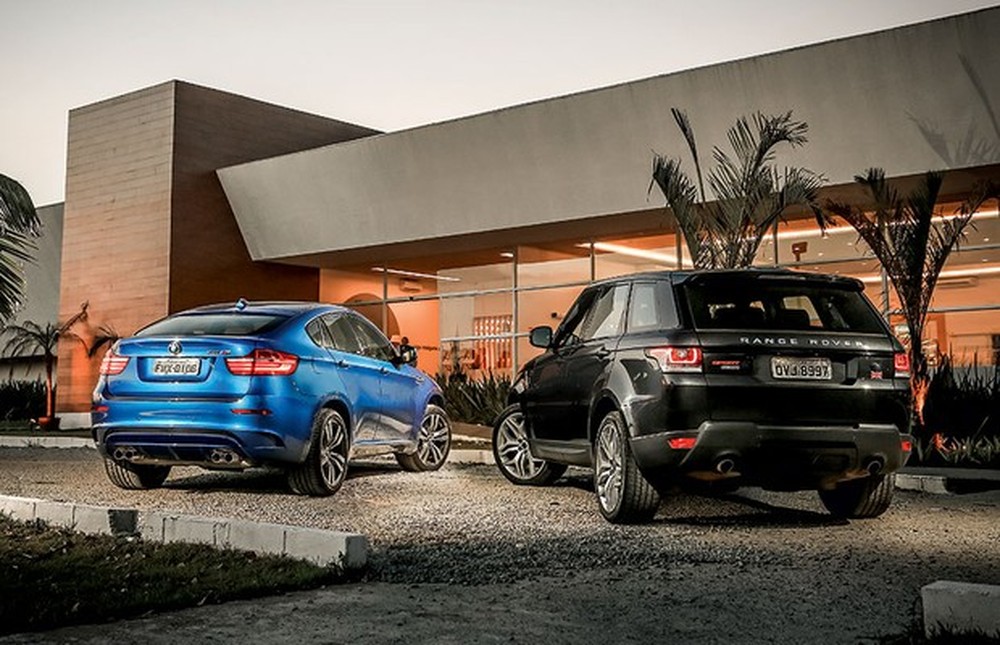 BMW X6 M e Land Rover Range Rover Sport fazem rolezinho de jipões ...