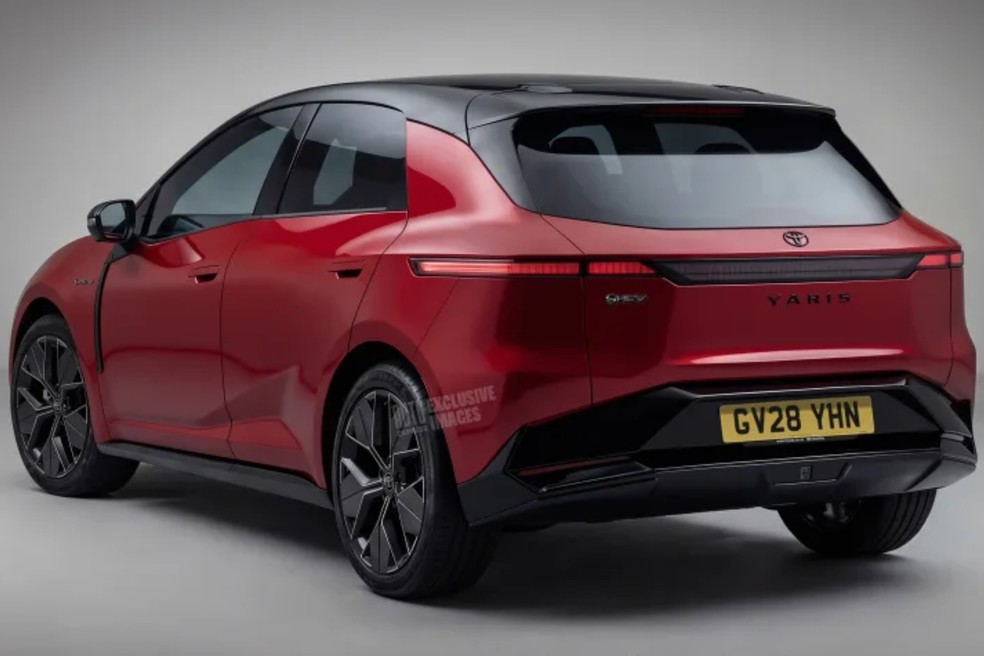 Novo Toyota Yaris terá visual futurista — Foto: Reprodução/AutoExpress