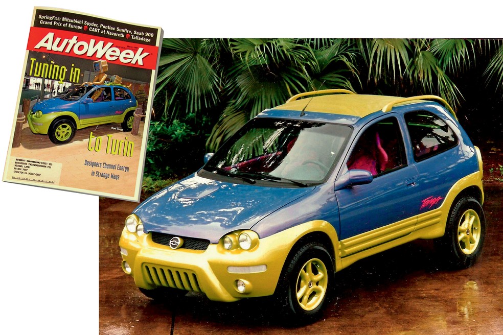 Versão Opel do Tonga foi até capa de uma revista americana, algo raro para veículos de fora dos EUA — Foto: Divulgação/Acervo Miau