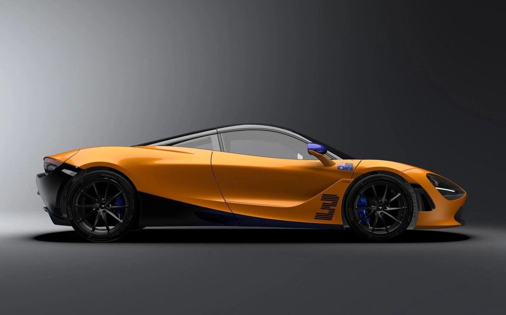McLaren 720S Daniel Ricciardo Edition tem a bandeira da Austrália e o número "3" do piloto na lateral — Foto: Divulgação