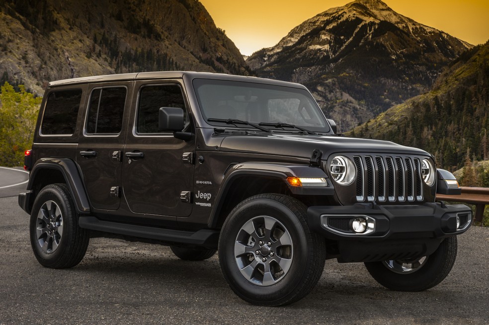 Nova geração do Wrangler também ganhará versão híbrida no Brasil — Foto: Divulgação/Jeep