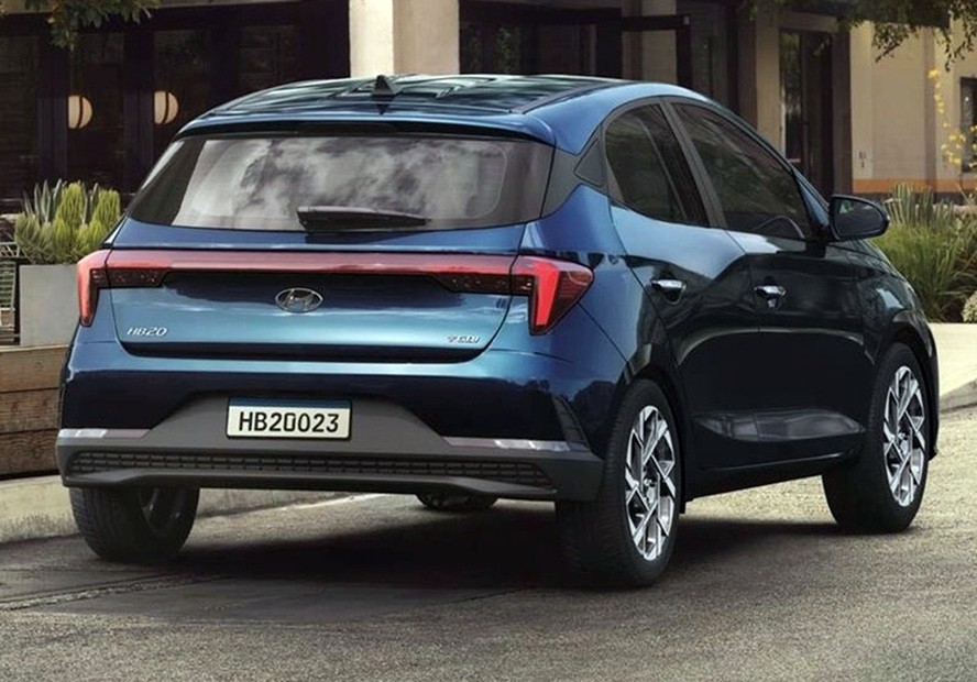 Hyundai HB20 2023 reestilizado - traseira