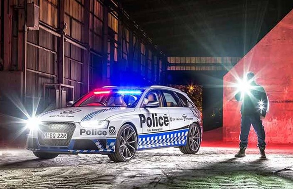 Audi RS4 usada pela polícia de Nova Gales do Sul, na Austrália (Foto: Divulgação) — Foto: Auto Esporte