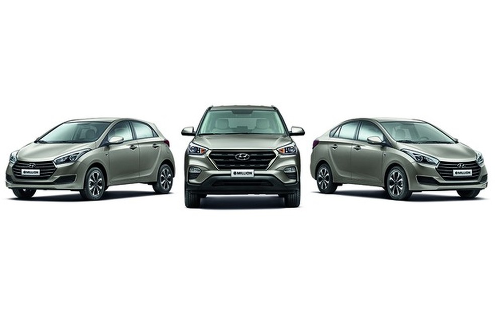 Hyundai lança versão 1 Million do SUV Creta e sedã e hatch do HB20 (Foto: Divulgação) — Foto: Auto Esporte