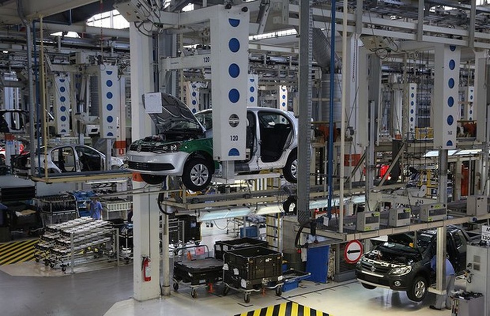 Linha de produção da VW em São Bernardo do Campo (SP) (Foto: Volkswagen) — Foto: Auto Esporte