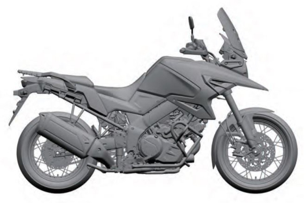 Suzuki V-Strom 1050 em registro de patente — Foto: Inpi