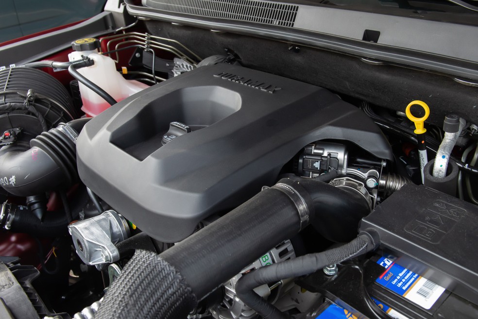 Motor 2.8 Duramax da Chevrolet S10 2025 rende 207 cv de potência — Foto: Divulgação