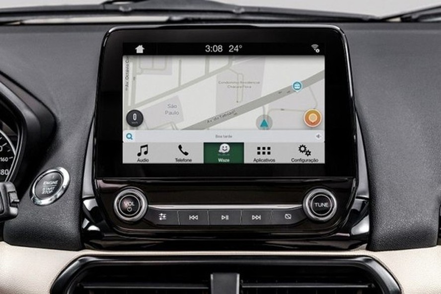 Central Sync da Ford agora é compatível com Waze no iOS (Foto: Divulgação)