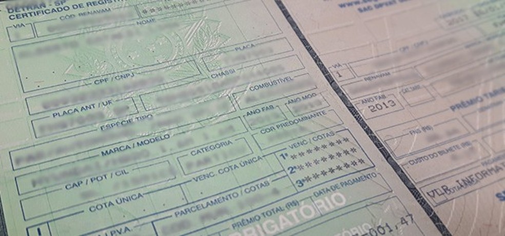Certificado de registro de veículo (CRLV) (Foto: Auto News Brasil) — Foto: Auto Esporte