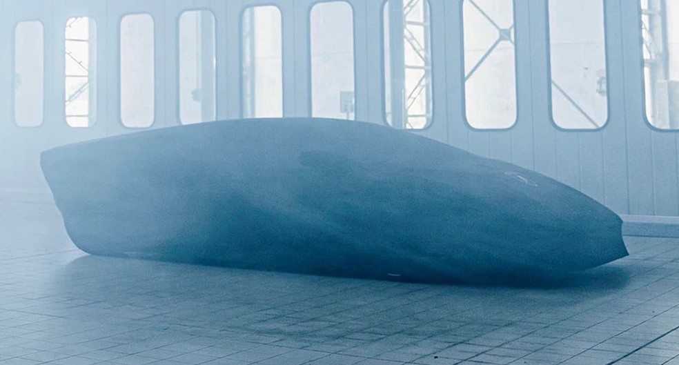 Teaser antecipa estilo retilíneo do Countach do século XXI — Foto: Divulgação/Auto News Brasil