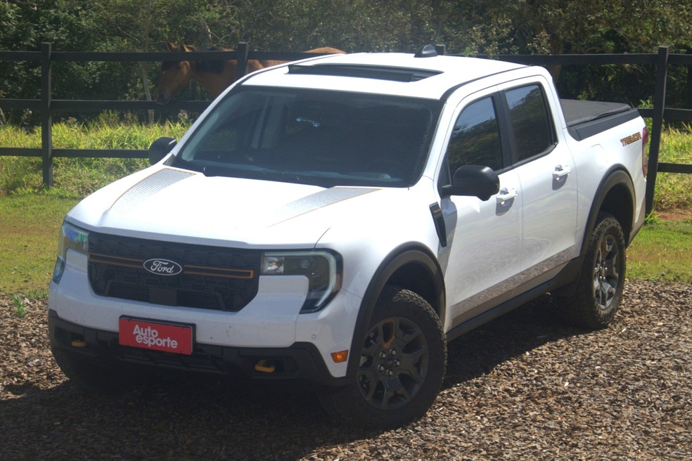 Ford Maverick Tremor tem amortecedores especiais  — Foto: André Schaun/Auto News Brasil