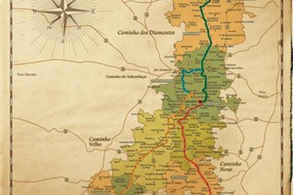 Mapa da Estrada Real (Foto: Divulgação) — Foto: Auto Esporte