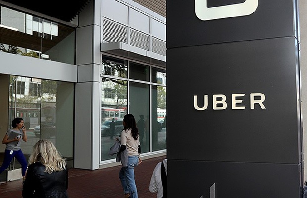 Sede da Uber em São Francisco (EUA) (Foto: JUSTIN SULLIVAN / AFP) — Foto: Auto Esporte