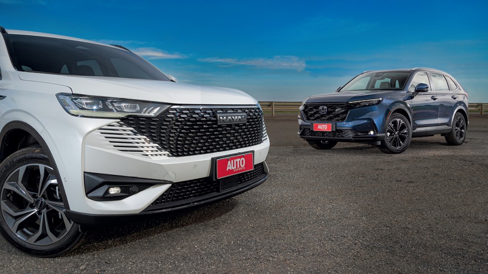 Até 2030, híbridos como GWM Haval H6 e Honda CR-V devem representar menos de 20% das vendas no Brasil — Foto: Renato Durães