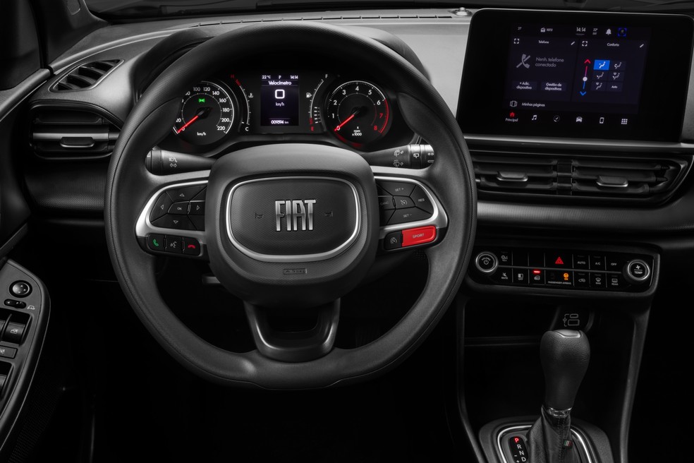 Fiat Pulse Drive tem cluster com ponteiros analógicos e bancos de tecido — Foto: Fiat/Divulgação