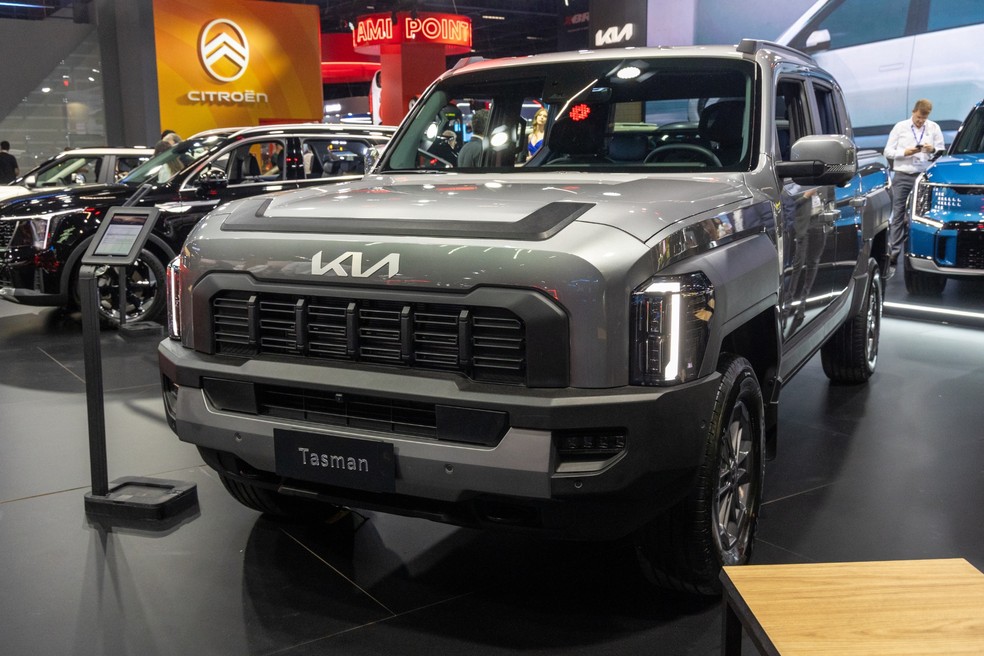 Kia Tasman no Salão do Automóvel — Foto: Renato Durães/Autoesporte