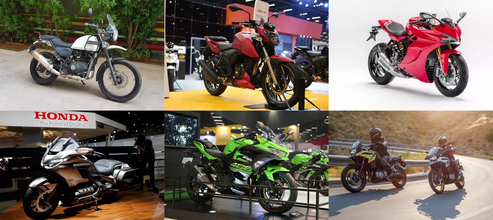 Motos esperadas para o 2º semestre de 2018 no Brasil — Foto: Rafael Miotto/Marcelo Brandt/Fabio Tito/G1/Divulgação