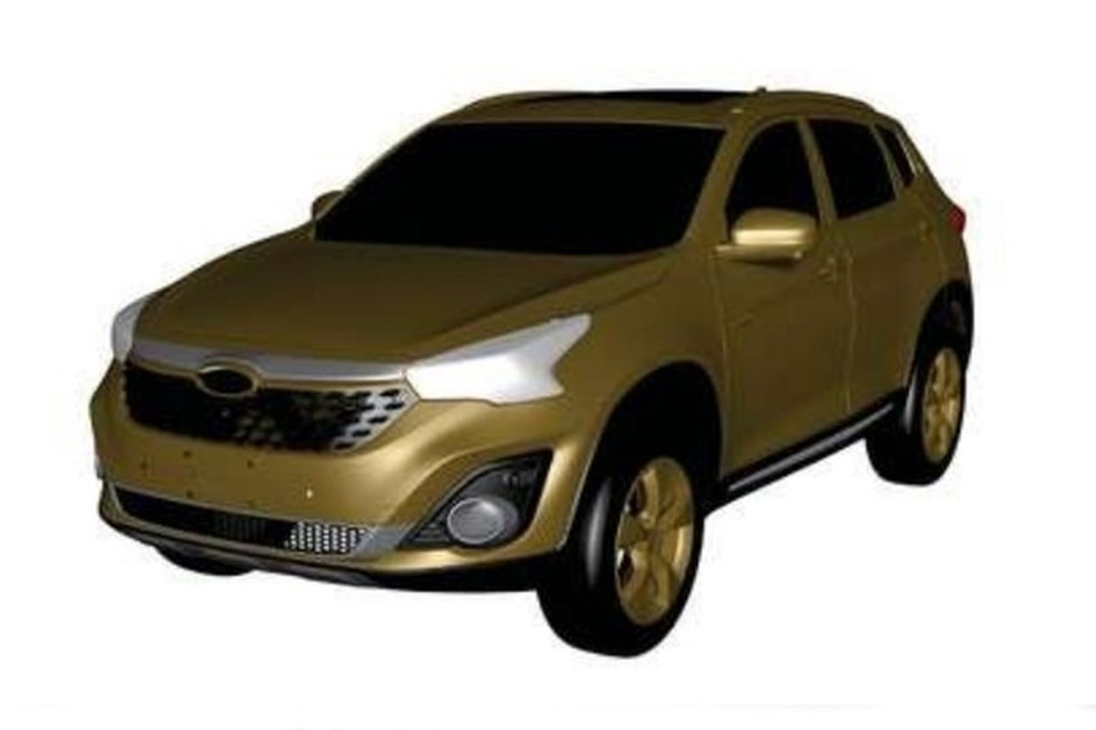 Registro de desenho mostra o facelift do CAOA Chery Tiggo 7 (Foto: Reprodução) — Foto: Auto Esporte